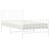  Metal Bed Frame without Mattress with FootboardWhite 39.4"x78.7 A949-374499