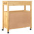  Kitchen Trolley MONZA 33.1"x15.7"x34.8" Solid Wood Pine A949-376106