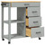  Kitchen Trolley MONZA 33.1"x15.7"x34.8" Solid Wood Pine A949-376116