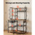 Kitchen Bakers Rack, 5 ft Power Cable Bakers Rack with Power Outlet, Kitchen Stand with X-Shaped Su E415-LSHBJ354INCHX6DAX001V1