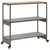  Bar Cart 3-Tier Gray Poly Rattan and Solid Wood Acacia A949-368724