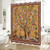 72-inch Brown Red Orange Green Floral Tree Birds Plants Flowers Shower Curtain Q280-MFSCB23172954