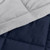 Full/Queen 3-Piece Microfiber Reversible Comforter Set in Navy Blue and Grey Q280-NAVP5610