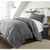 King Size 8-Piece Microfiber Reversible Bed-in-a-Bag Comforter Set in Grey Q280-YHFR3251