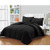 King Size Reversible Microfiber Down Alternative Comforter Set in Black Q280-BLKI7665