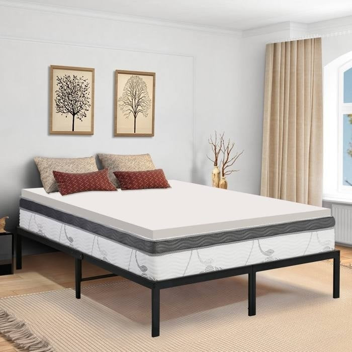 Twin Size 2 Inch Thick Plush High Density Foam Mattress Topper - Medium Firm Q280-WATW3699