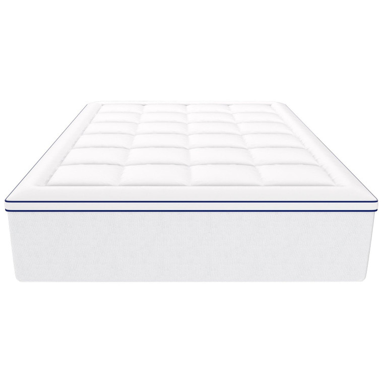 Mattress Topper, Queen Size, 4 in Thickness, Memory Foam, Fiber Fill, Detachable & Washable, Ergono E415-DHYCDZ6080INC2P47V0
