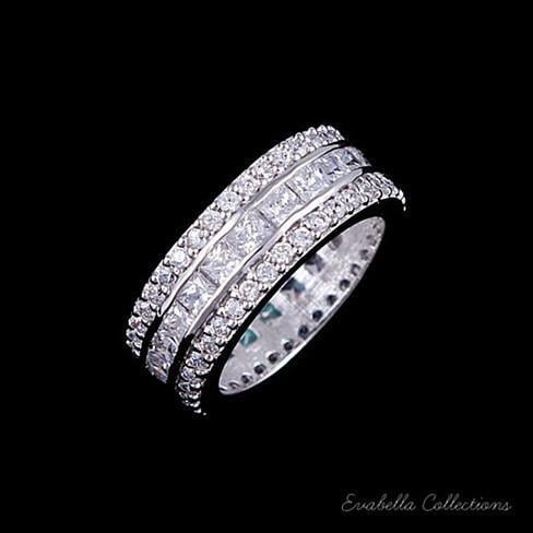 Color: Crystal Clear Stones,Size: 8 - LUMINA Pure & Pink Banquet Rings K290-6053908933