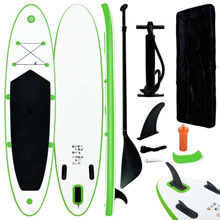 Inflatable Stand Up Paddleboard Set Green and White A949-92732