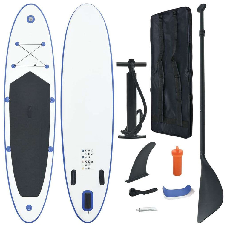 Stand Up Paddle Board Set SUP Surfboard Inflatable Blue and White A949-92204