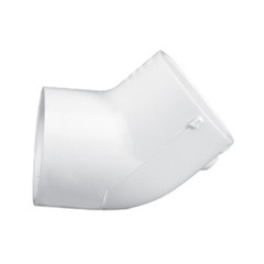 1/2" Schedule 40 PVC 45 Degree Elbow, White, 417-005 1/2" Schedule 40 PVC 45 Degree Elbow, White, 417-005