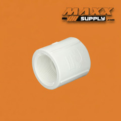 1" Schedule 40 PVC Coupling, White, 430-010