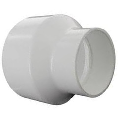 1 1/4" x 1" Schedule 40 PVC Reducing Coupling, White, 429-168
