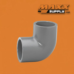 3/4" Schedule 80 PVC 90 Degree Elbow, Gray, 806-007