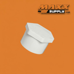 2 1/2" Schedule 40 PVC Plug, White, 449-025