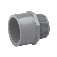 3/4" Schedule 80 PVC Male Adapter, Gray, 836-007 3/4" Schedule 80 PVC Male Adapter, Gray, 836-007