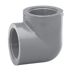 2" Schedule 80 PVC 90 Degree Elbow, Gray, 808-020