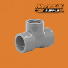 1" Schedule 80 PVC Tee, Gray, 802-010