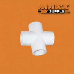 2 1/2" Schedule 40 PVC Cross, White, 420-025