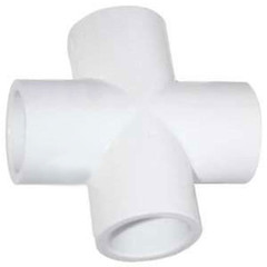4" Schedule 40 PVC Cross, White, 420-040 4" Schedule 40 PVC Cross, White, 420-040