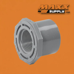 6" x 3" Schedule 80 PVC Reducing Bushing, Gray, 838-530