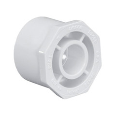 8" x 3" Schedule 40 PVC Reducing Bushing, White, 437-580 8" x 3" Schedule 40 PVC Reducing Bushing, White, 437-580
