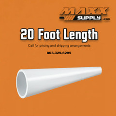 400-005PE-1/2" Schedule 40 PVC Pipe Plain End - 1-5 and 20 feet