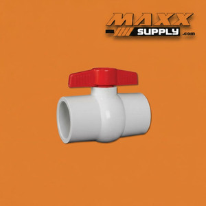 3/4" Compact Ball Valve White PVC Socket (1007WS)
