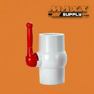 4" Compact Ball Valve White PVC Threaded (1040WT)