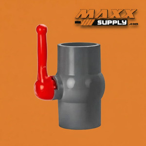 4" Compact Ball Valve Gray PVC Socket (1040GS)