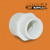3/4" x 1/2" Schedule 40 PVC Reducing Coupling, White, 430-101