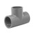 3/8" Schedule 80 PVC Tee, Gray, 801-003