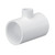 2 1/2" x 1" Schedule 40 PVC Reducing Tee, White, 401-289