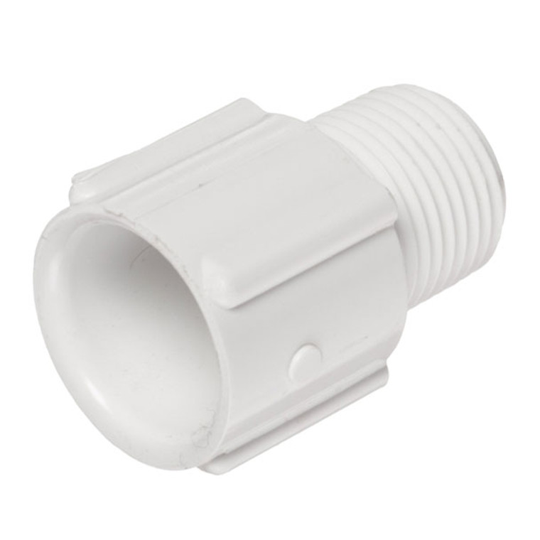 3/4" Schedule 40 PVC Male Adapter, White, 436-007
