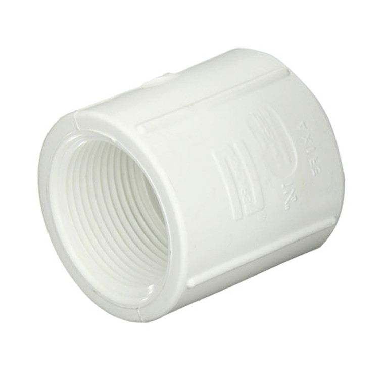 1/2" Schedule 40 PVC Coupling, White, 430-005