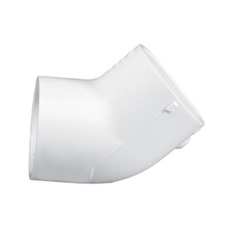 1/2" Schedule 40 PVC 45 Degree Elbow, White, 417-005