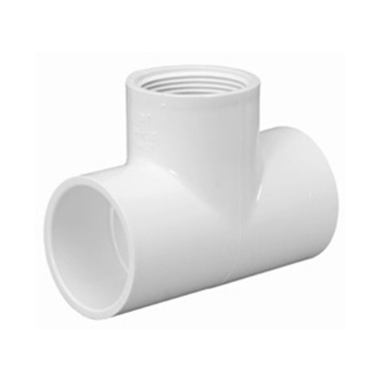 1/2" Schedule 40 PVC Tee, 402-005, White, 402-005