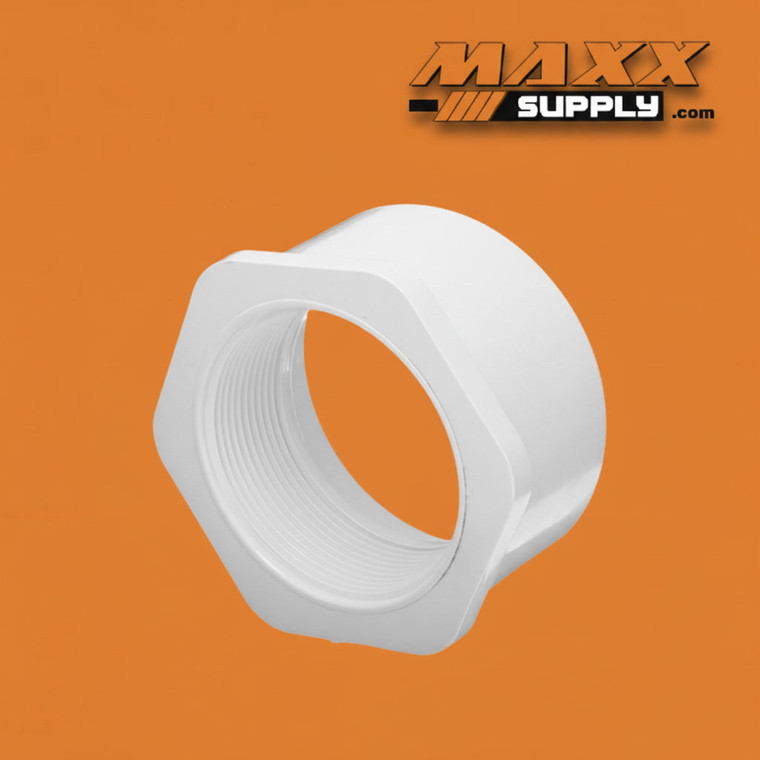 1 1/4" x 1" Schedule 40 PVC Reducing Bushing, White, 438-168