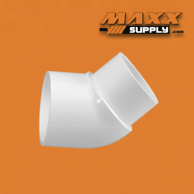 2" Schedule 40 PVC 45 Degree Street Elbow Socket, White, 423-020