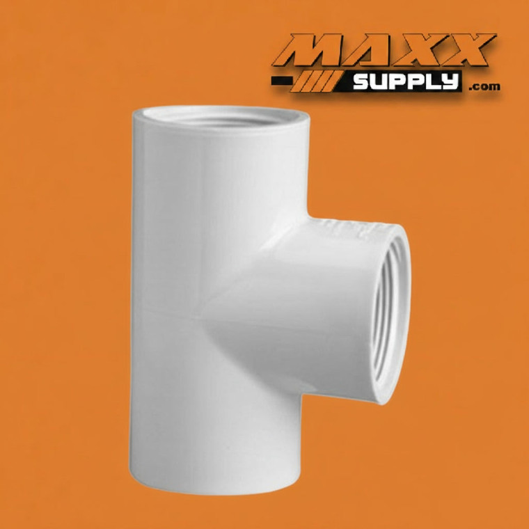 3/4" Schedule 40 PVC Tee, White, 405-007