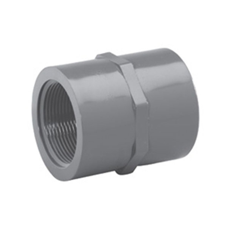 1/2" Schedule 80 PVC Female Adapter, Gray, 835-005