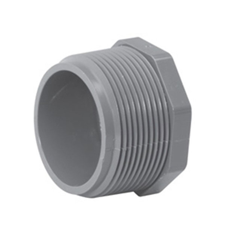 1/2" Schedule 80 PVC Plug, Gray, 850-005