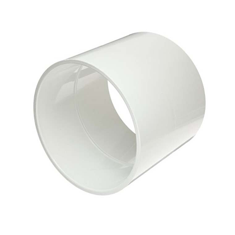 3" Schedule 40 PVC Coupling, White, 429-030