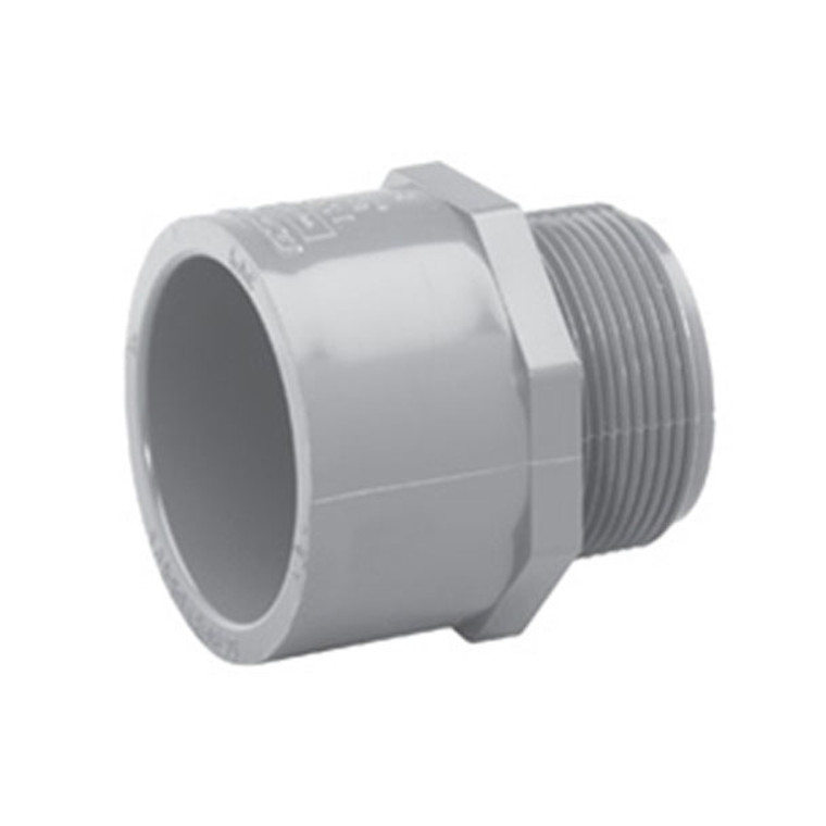 1/2" Schedule 80 CPVC Male Adapter, Gray, 9836-005