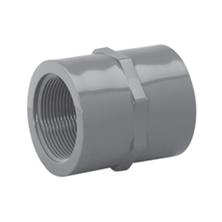 3/4" Schedule 80 PVC Coupling, Gray, 830-007