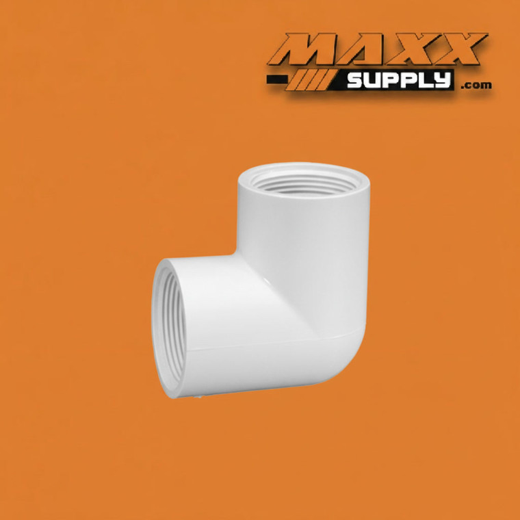 2" Schedule 40 PVC 90 Degree Elbow, White, 408-020