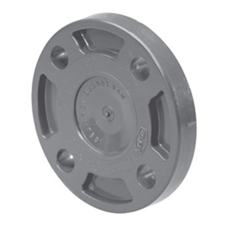 1/2" Schedule 80 PVC Flange (Blind), Gray, 853-005