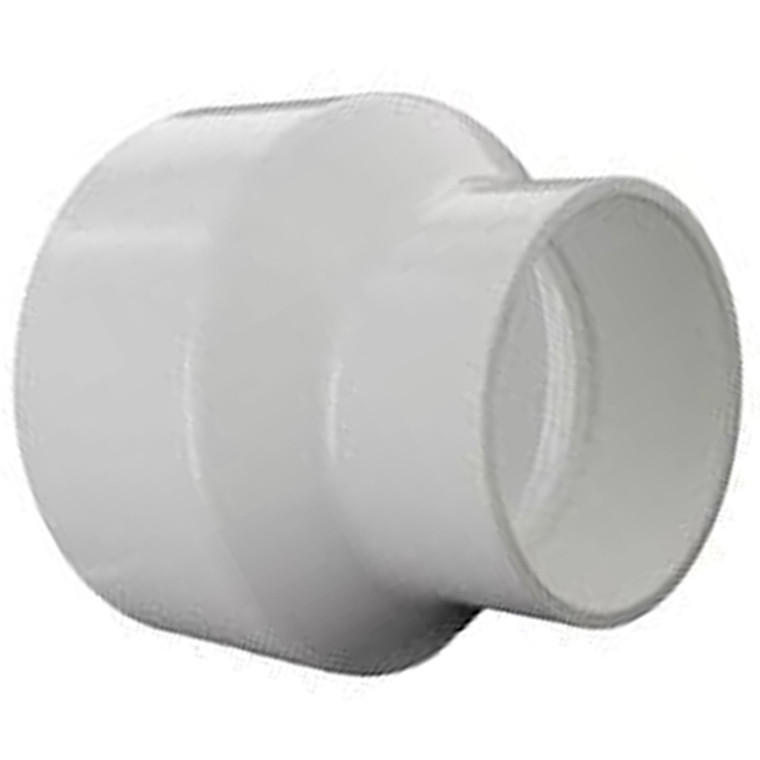 3" x 2" Schedule 40 PVC Reducing Coupling, White, 429-338