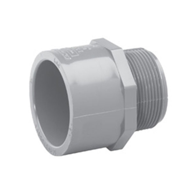 1 1/2" Schedule 80 CPVC Male Adapter, Gray, 9836-015