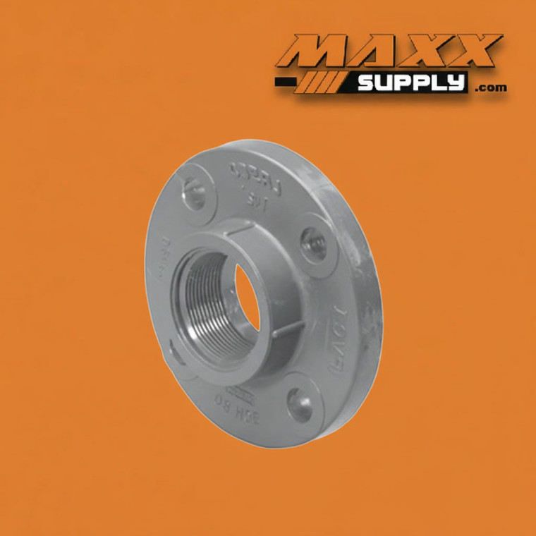 1 1/4" Schedule 80 PVC Flange (One-Piece) , Gray, 852-012